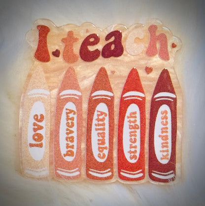 I Teach Brown Crayon