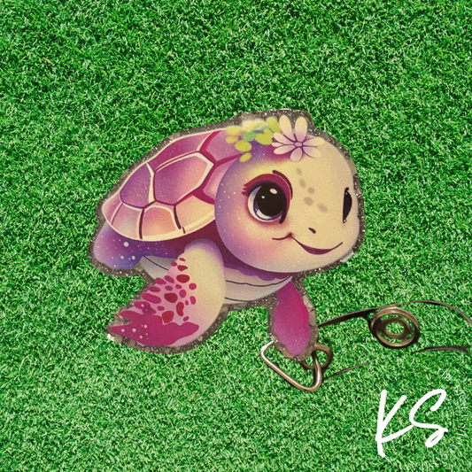 Purple Turtle Badge Reel