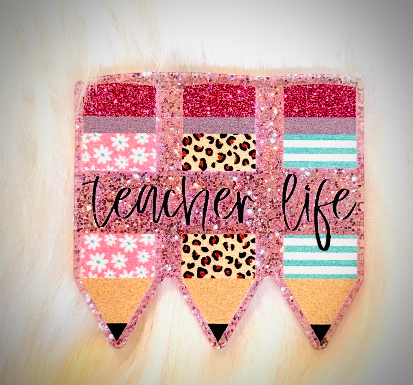 Teacher Life (Pink, Leopard and Blue)