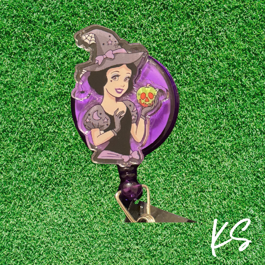 Snow White Halloween Badge Reel